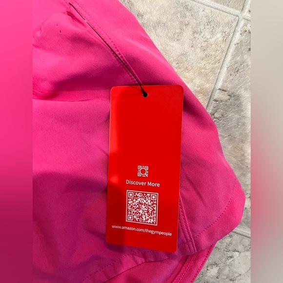 NEW NWT TGP the gym people pink running athletic shorts L large - Picture 5 of 6